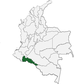 Ubicación de Putumayo en el mapa de Colombia